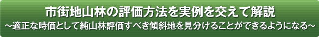 「市街地山林の純山林評価」を解説
